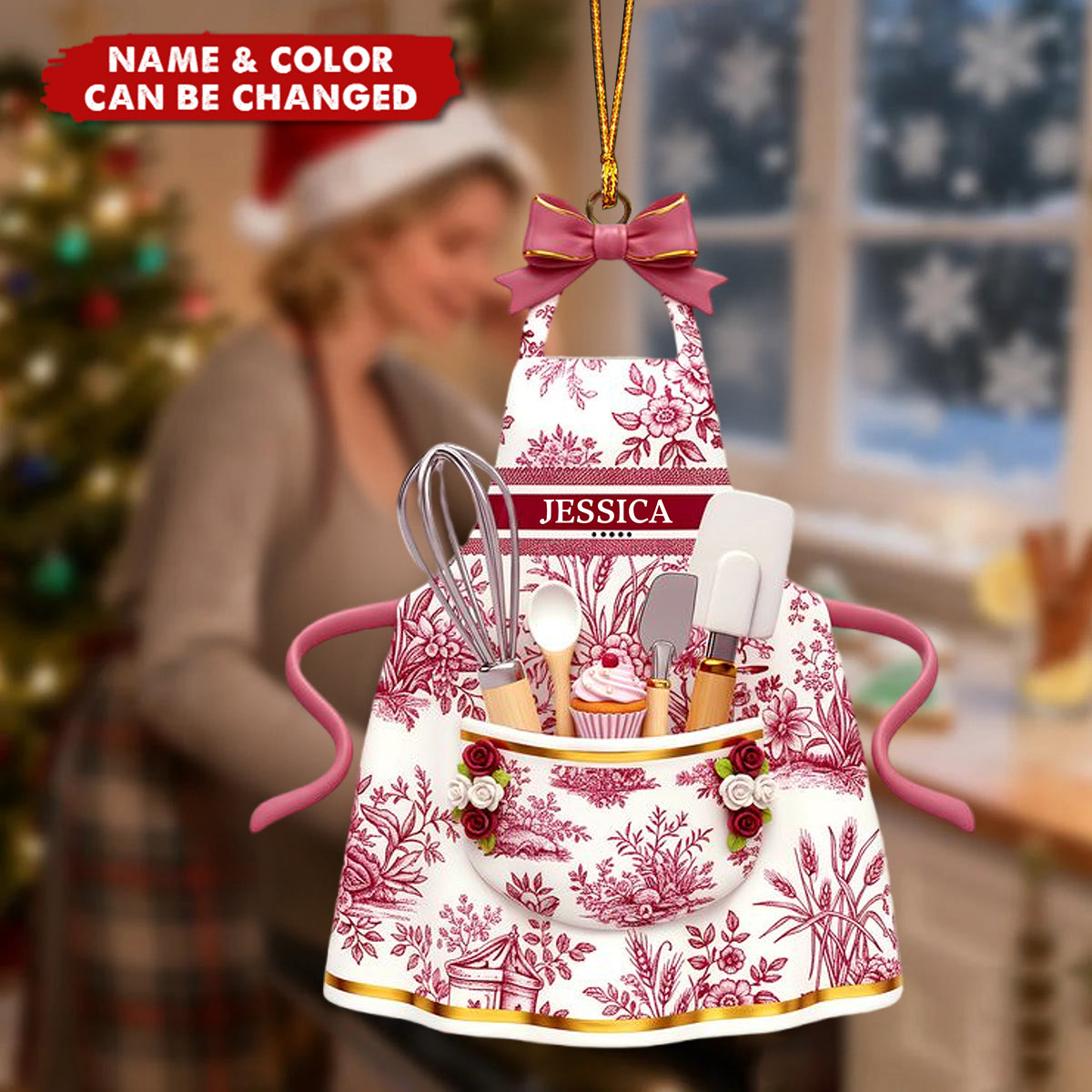 Baking Apron Ornament - Personalized Gifts For Cooking Lovers 