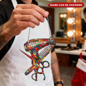 Hair Salon Decor, ACRYLIC Suncatcher Hair Tool, Hairdresser Gifts, Crystal Hair Tools, Hair Salon Accessories