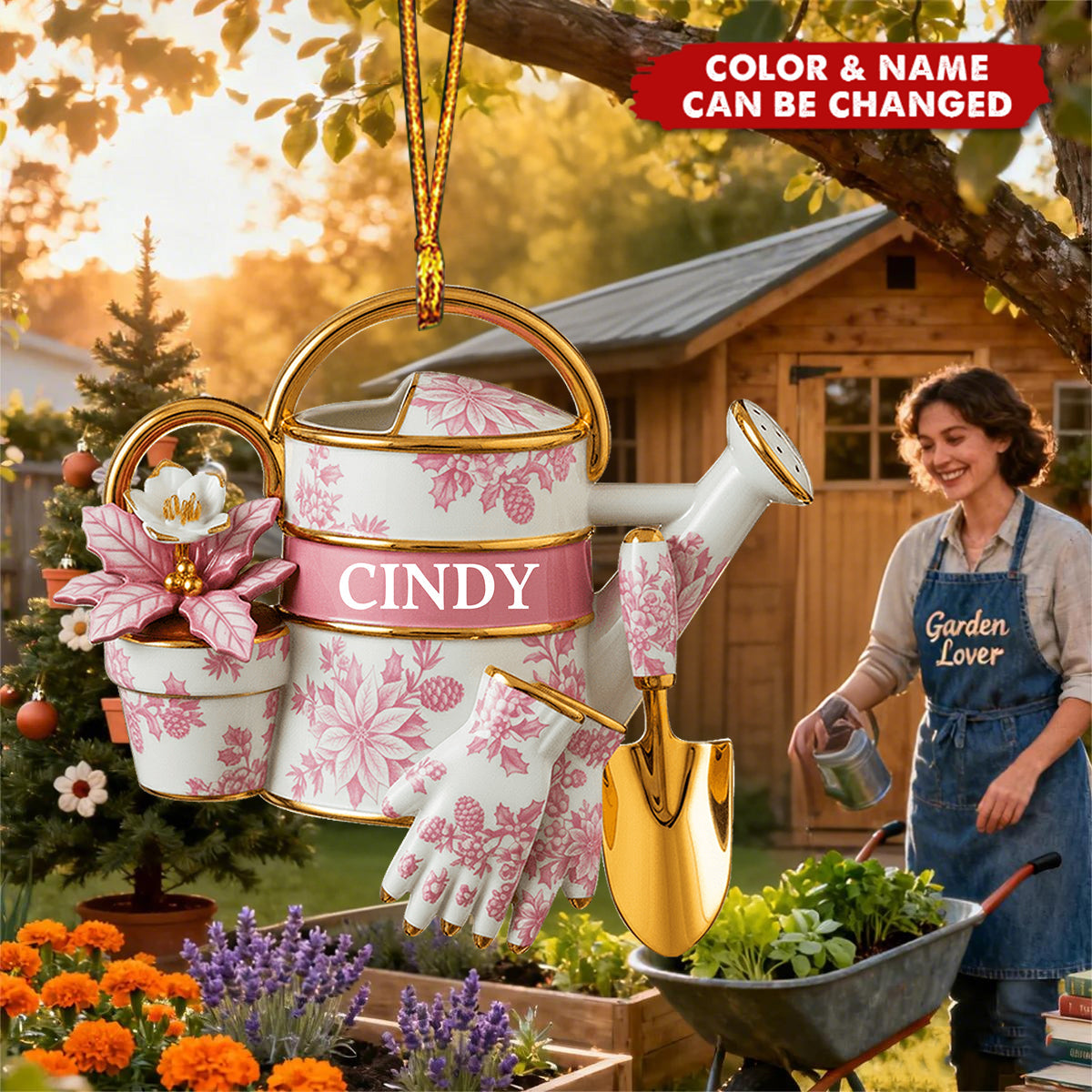 Garden Tools Acrylic Ornament - Personalized Gifts For Gardeners