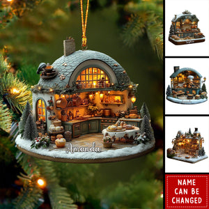 Personalized Cozy Bakery Acrylic Ornament, Kitchen Decor 2025, Unique Christmas Gift For Baker And Pastry Lovers