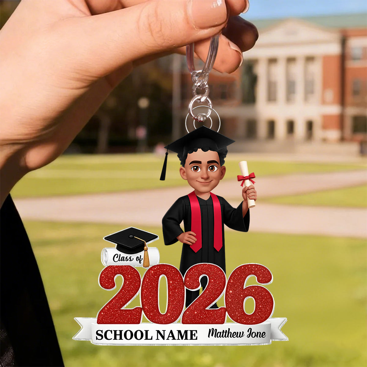 Class Of 2026 Senior - Personalized Acrylic Keychain - Gift For Senior