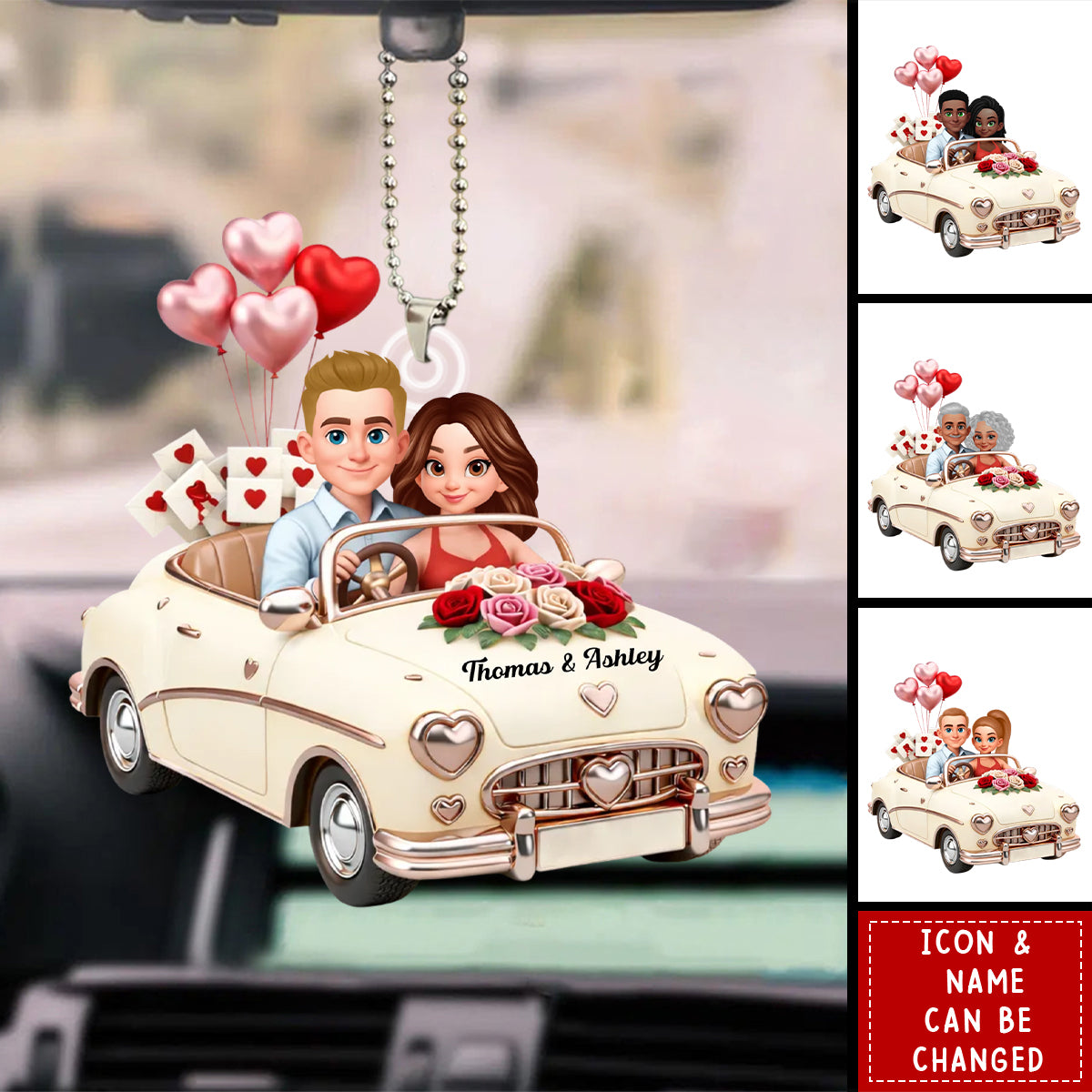 Our Journey Still Goes On - Personalized Car Ornamnet - Valentine's Gift For Him, For Her, For Couple