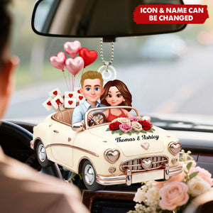 Our Journey Still Goes On - Personalized Car Ornamnet - Valentine's Gift For Him, For Her, For Couple