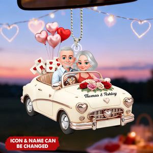 Our Journey Still Goes On - Personalized Car Ornamnet - Valentine's Gift For Him, For Her, For Couple