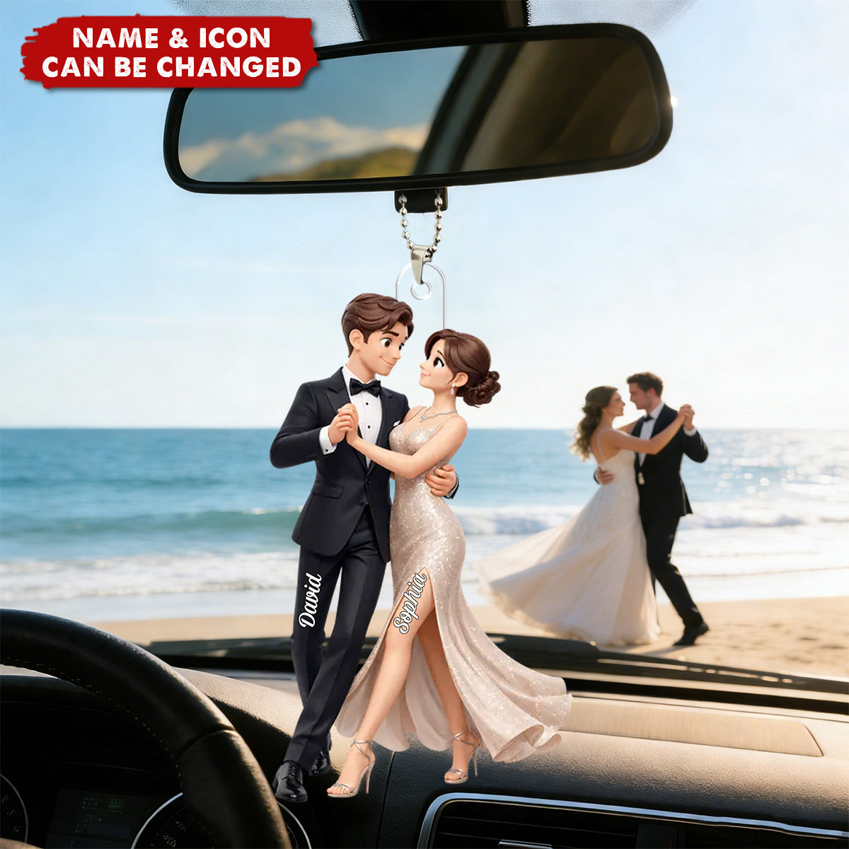 You're The Melody I Never Want To Stop Playing - Personalized Car Ornament - Valentine's Gift For Him, For Her, For Couple