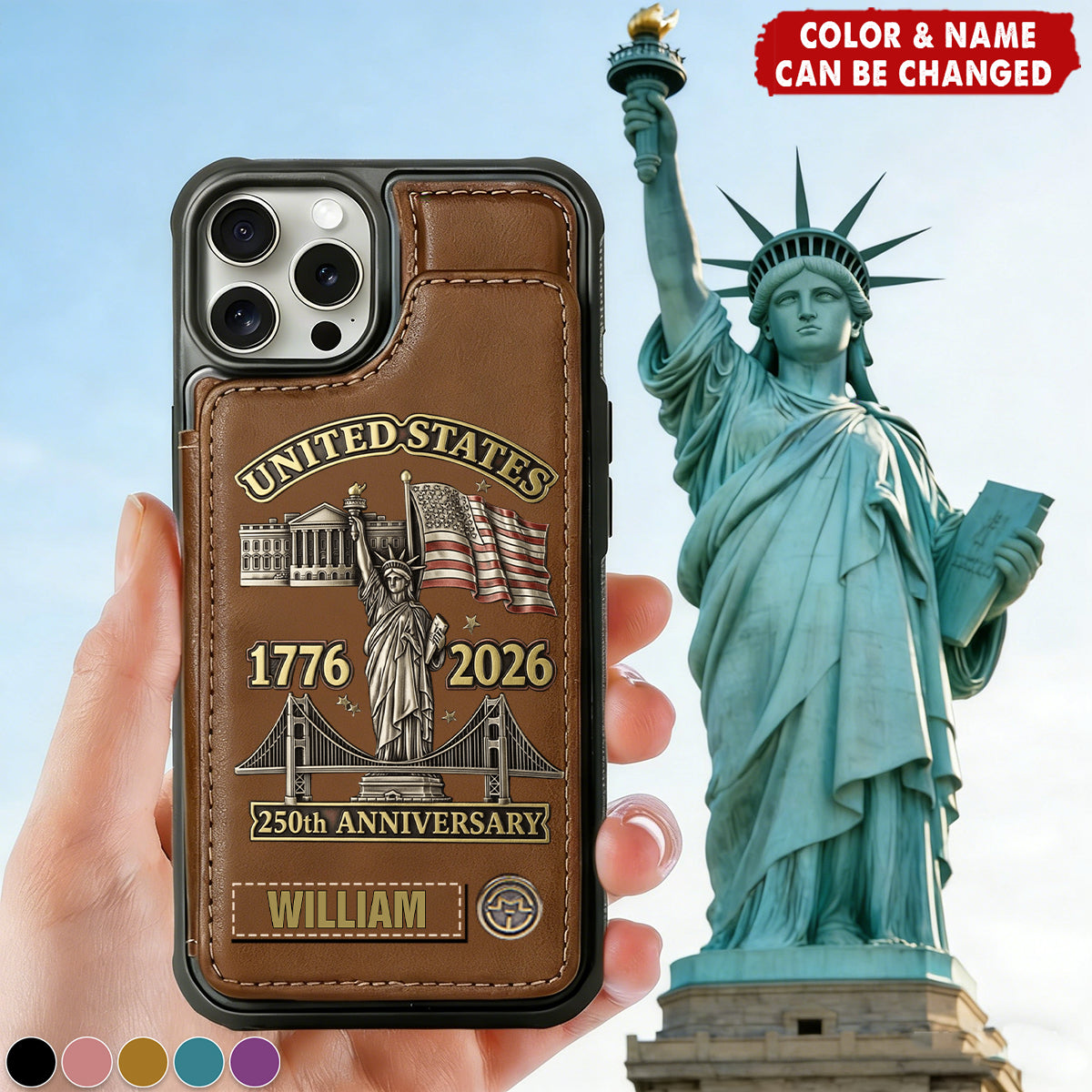 250th Anniversary - Personalized Wallet Phone Case 250th Anniversary - Personalized Wallet Phone Case