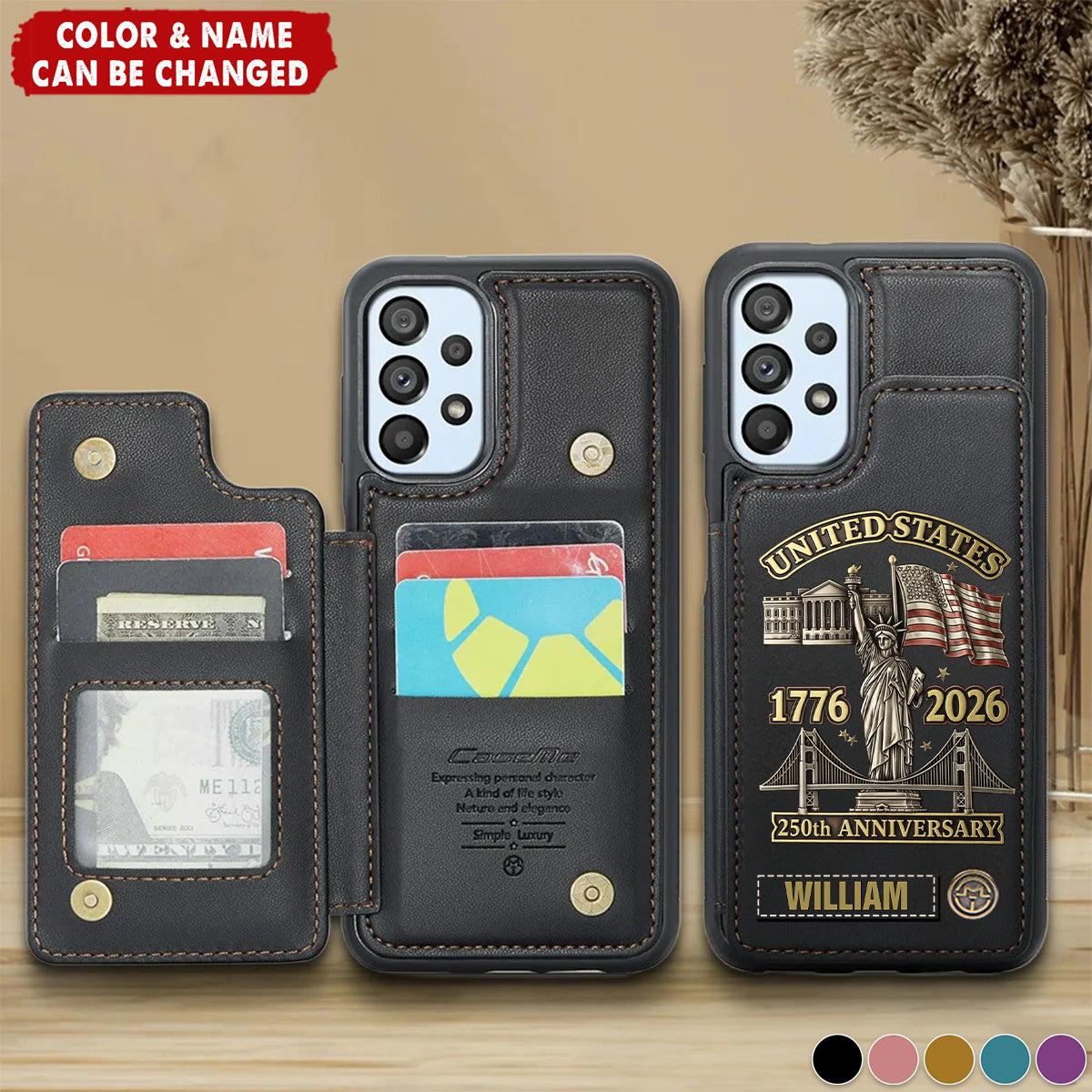 250th Anniversary - Personalized Wallet Phone Case 250th Anniversary - Personalized Wallet Phone Case