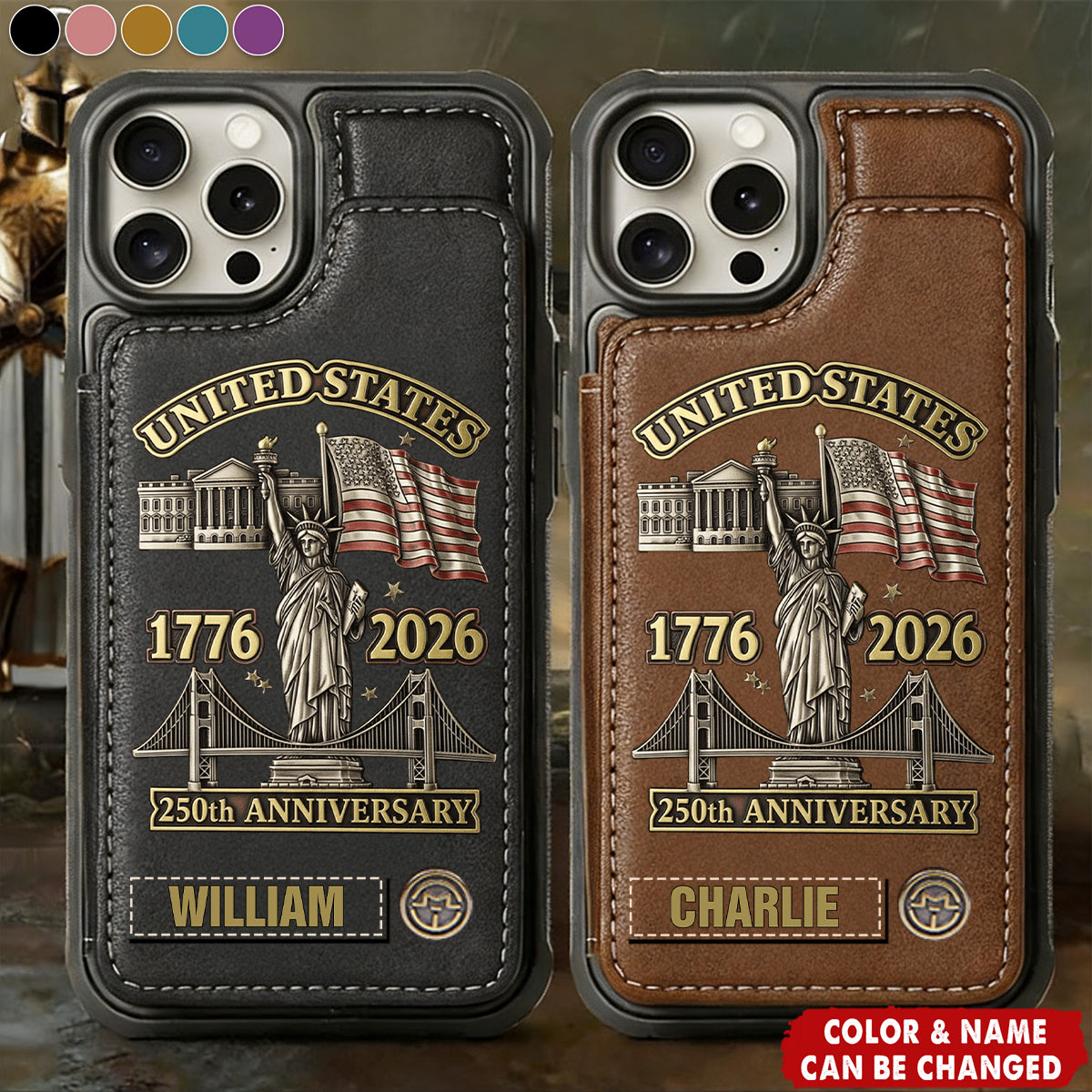 250th Anniversary - Personalized Wallet Phone Case 250th Anniversary - Personalized Wallet Phone Case