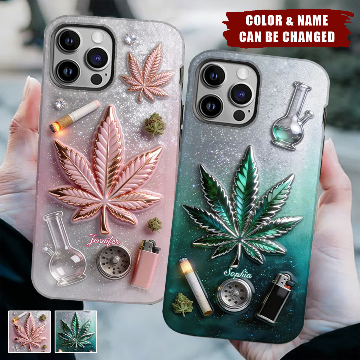 Magic Leaf - Personalized Weed Full Print Phone Case