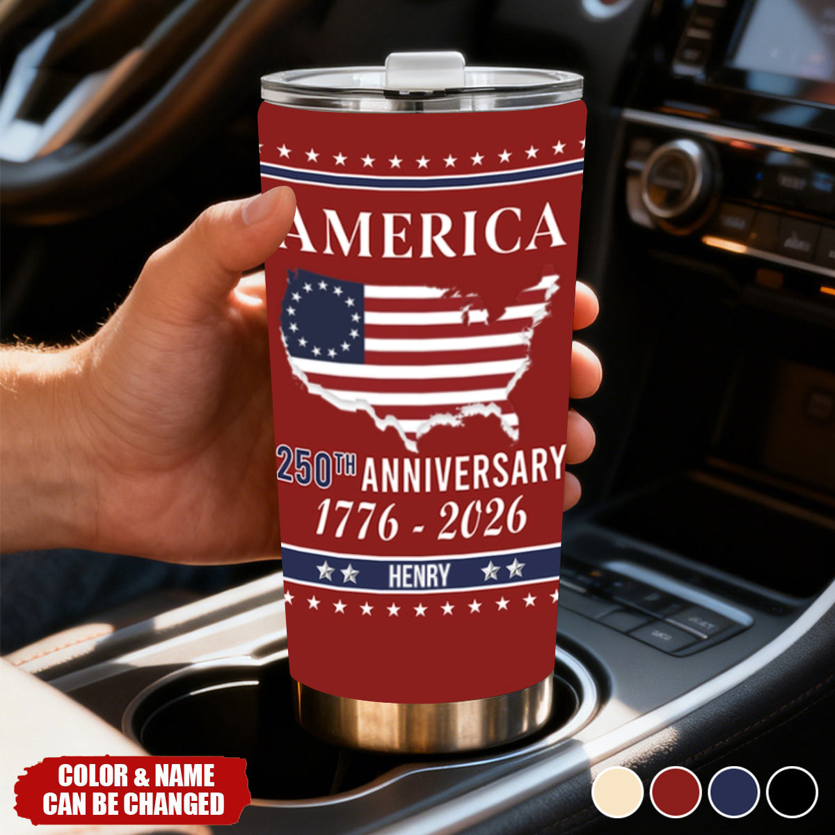 Personalized Family Name America 250th Anniversary Tumbler