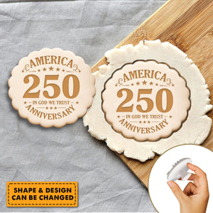 America 250 Years Anniversary - In God We Trust Cookie Stamp