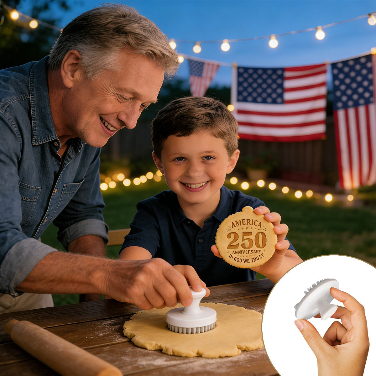America 250 Years Anniversary - In God We Trust Cookie Stamp