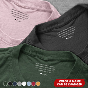 Remember I Love You Gift For Her Gift For Him - Personalized Shirt