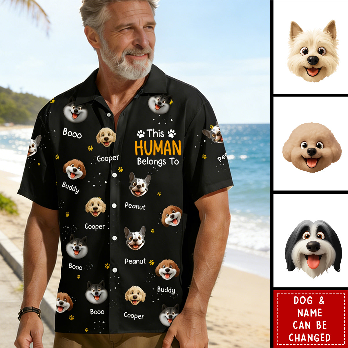 This Human Belongs To - Personalized Hawaiian Shirt