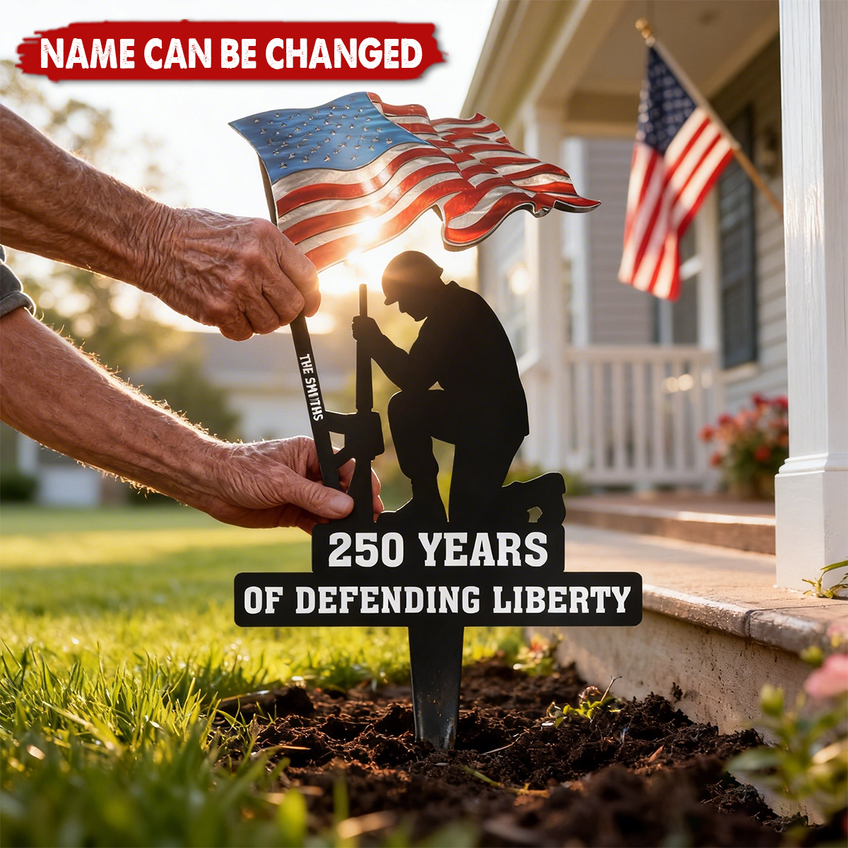250 Years Of Defending Liberty - Personalized Metal Garden Stake
