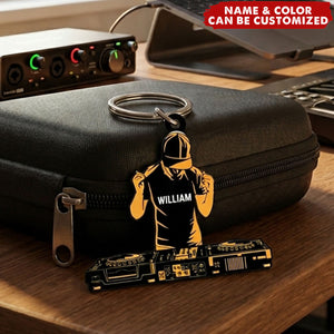 Personalized DJ Deejay Acrylic Flat Keychain