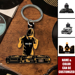 Personalized DJ Deejay Acrylic Flat Keychain