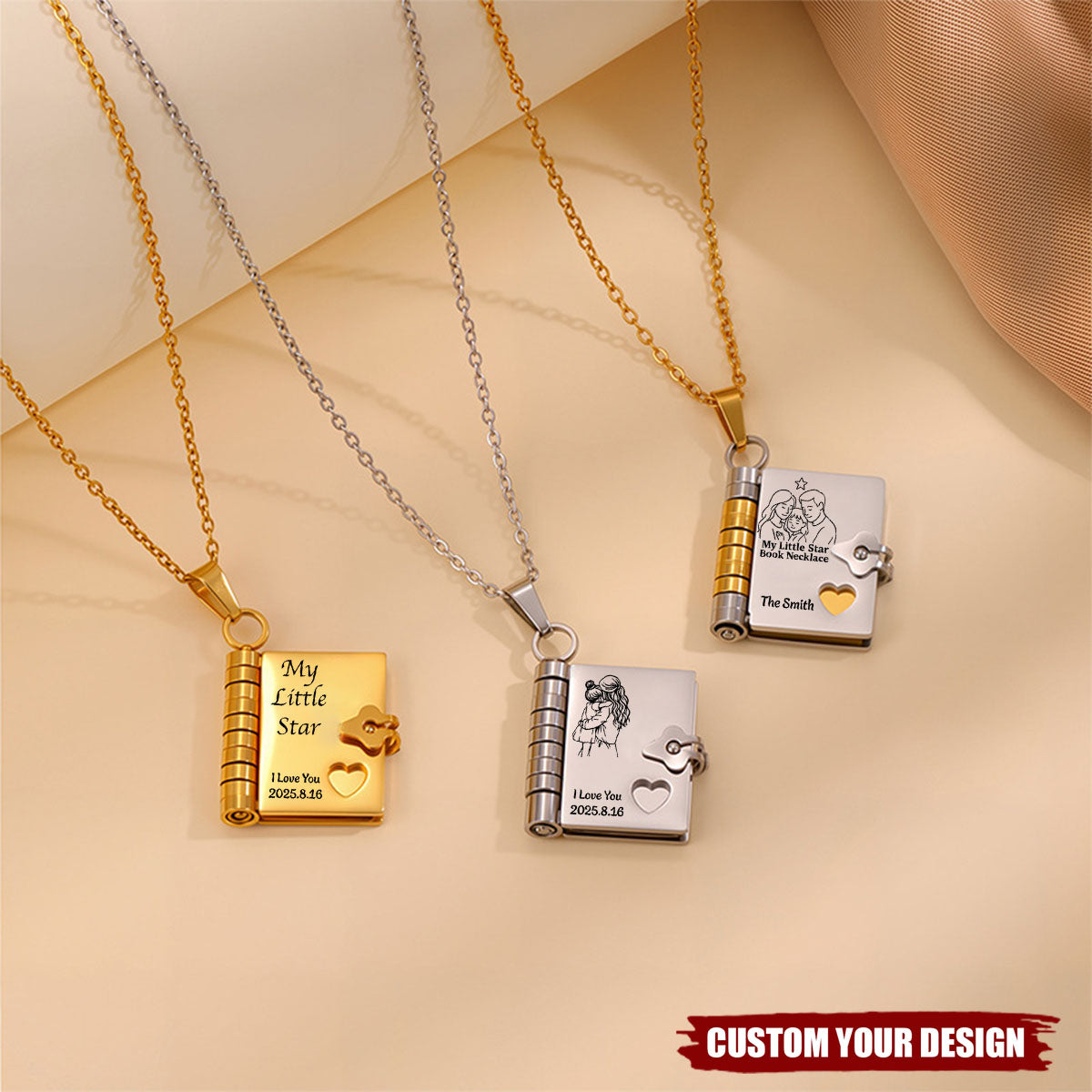 A Letter to My Daughter – My Little Star Personalized Book Necklace