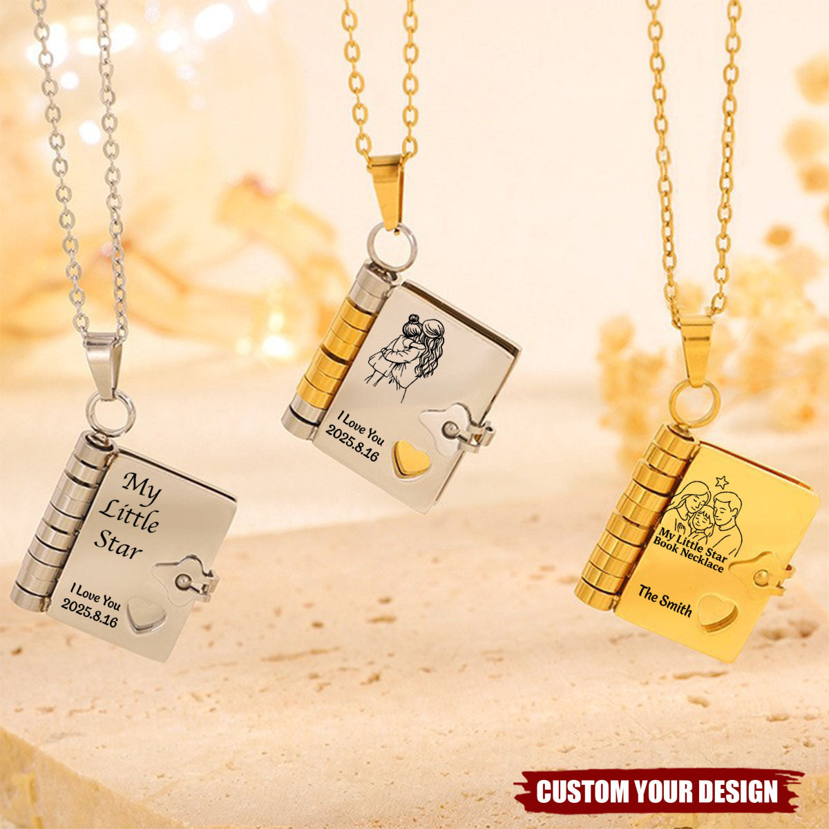 A Letter to My Daughter – My Little Star Personalized Book Necklace