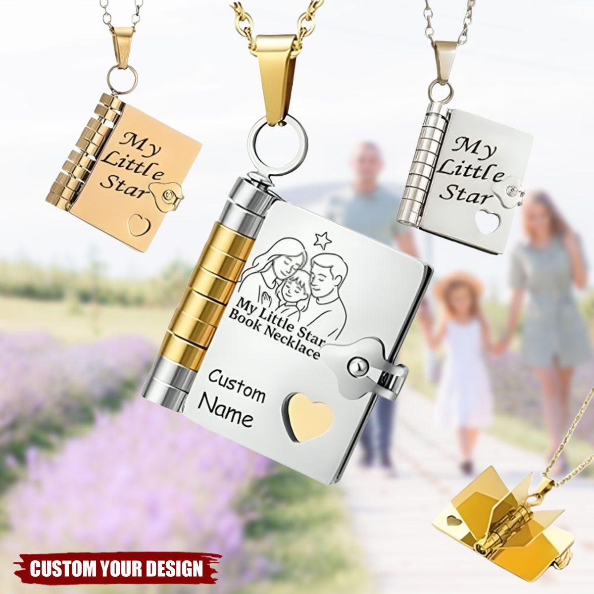 A Letter to My Daughter – My Little Star Personalized Book Necklace