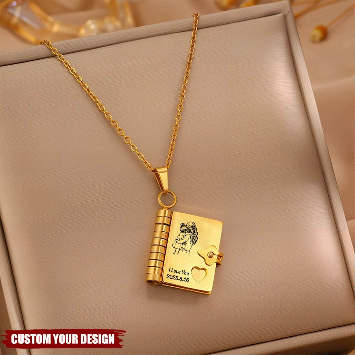 A Letter to My Daughter – My Little Star Personalized Book Necklace