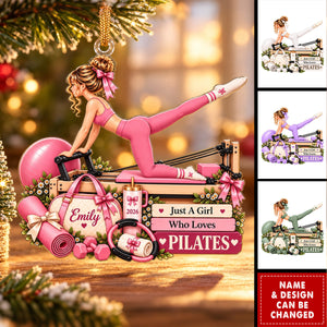Personalized Christmas Ornament For Girls Who Love Pilates