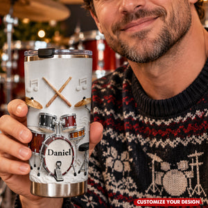 Drums Are My Therapy - Personalized Drum Tumbler