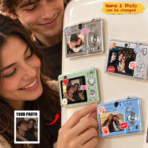 Custom Vintage Photo Fridge Magnet -  Personalized Couple Photo Magnet