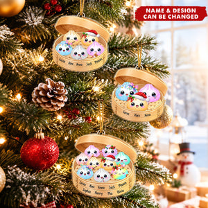Cute Dumplings Family Christmas - Personalized Ornament