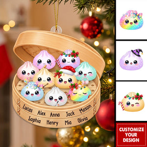 Cute Dumplings Family Christmas - Personalized Ornament