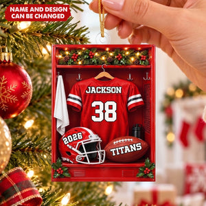Custom America Football Ornament - Personalized Christmas Birthday Gifts For Football Lovers