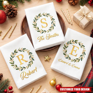 Custom Napkin - Personalized Christmas Birthday Gifts - Holiday Joy Starts Here