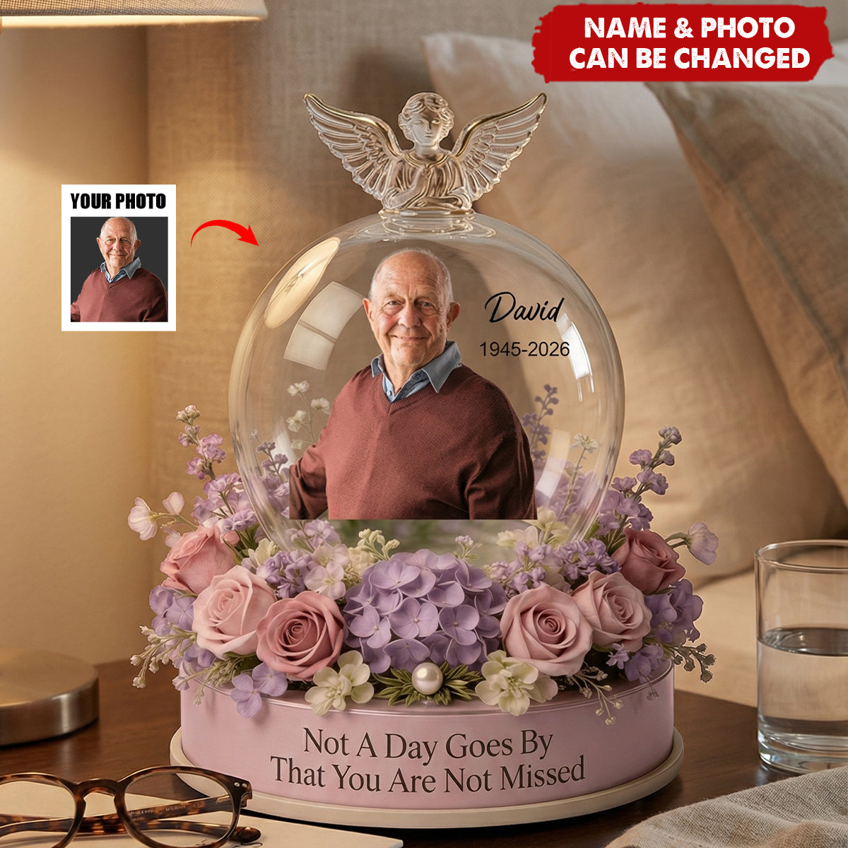 Not A Day Goes By That You Are Not Missed - Memorial Acrylic Plaque Custom Photo Gifts For Heaven