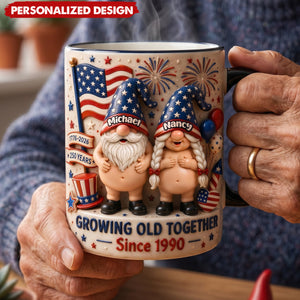 Growing Old Together - Personalized Coffee Mug, Gifts For Couple