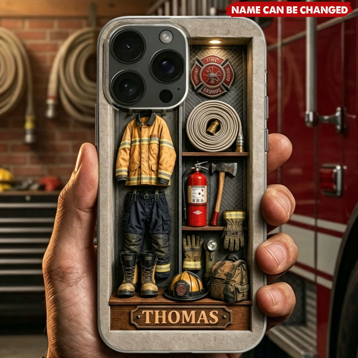 Courage Fire Honor Rescue, Personalized Clear Phone Case, Gift For Him
