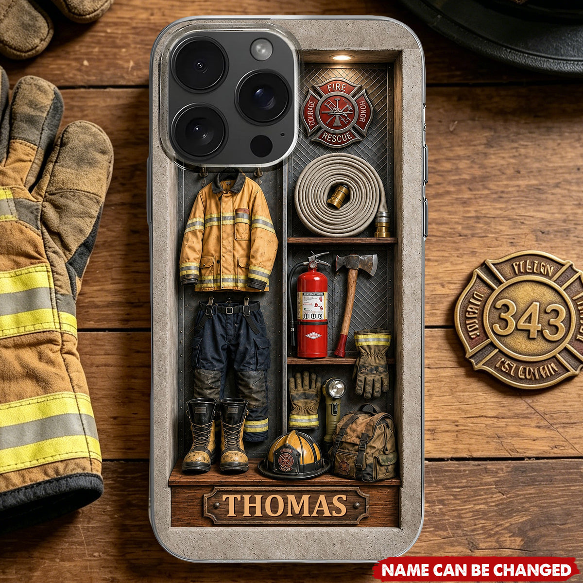 Courage Fire Honor Rescue, Personalized Clear Phone Case, Gift For Him