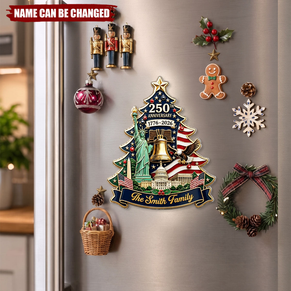Where Freedom Meets Home - Personalized Acrylic Fridge Magnet