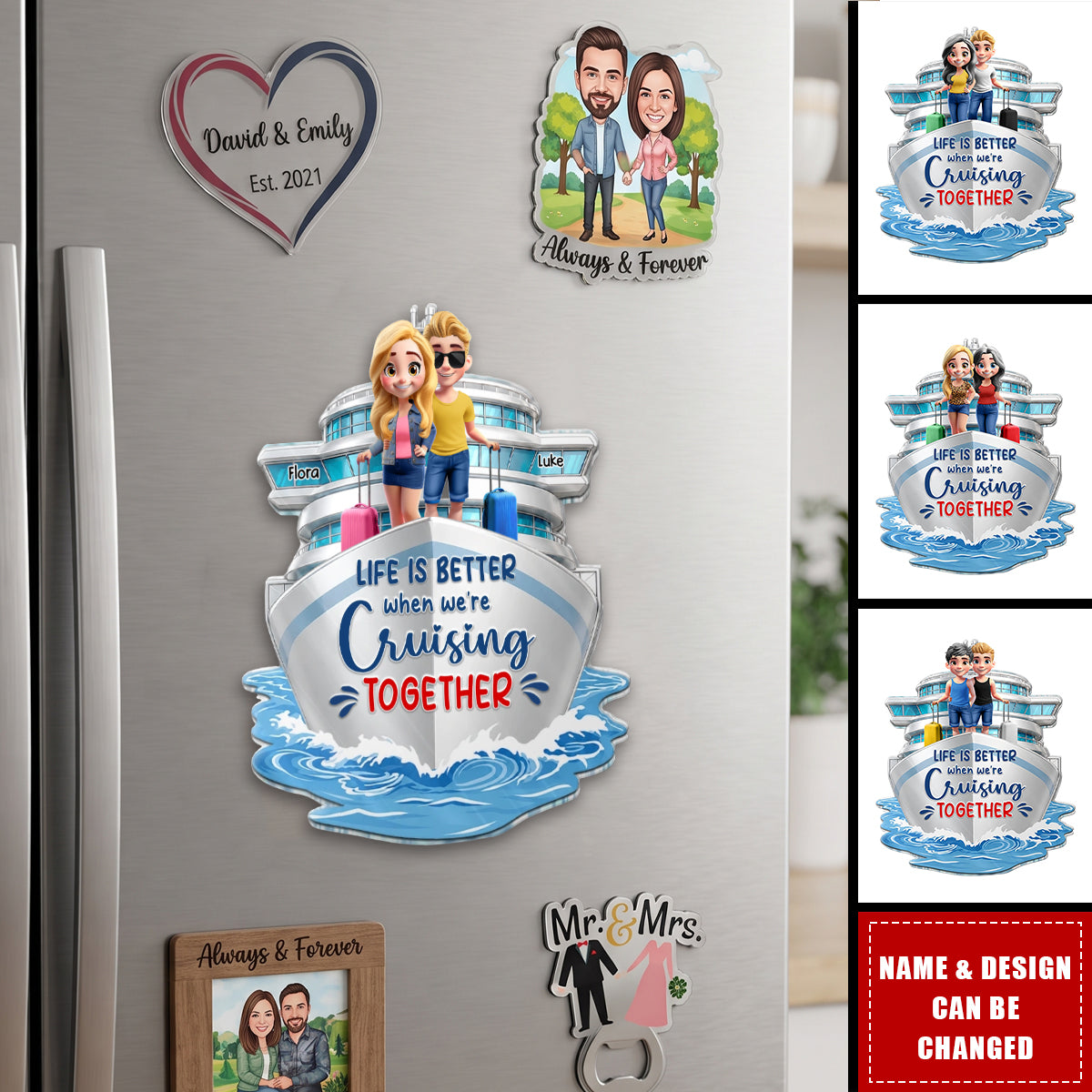 Cruising Partners Forever - Personalized Acrylic Magnet