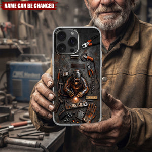 Skilled Hands Welder, Personalized Phone Case, Gift For Welders