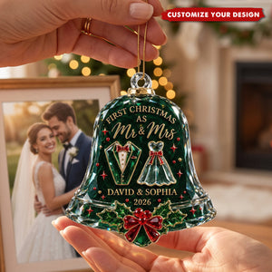 First Christmas As Mr & Mrs, Acrylic Ornament