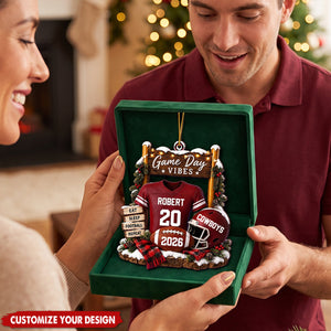 Football Player In Game Days - Personalized Ornament, Gift for Football Lovers