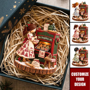 Baking Girl Christmas Ornament - Personalized Gifts For Bakers