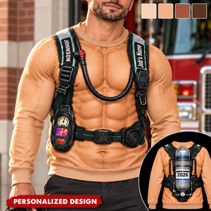 Custom Name Muscle Firefighter Sweater - Personalized Funny Christmas Gifts For Firefighter