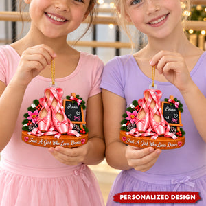 Just A Girl Who Loves Dance - Personalized Ballet Shoes Acrylic Ornament For Dance Lovers