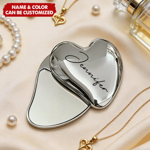 Personalized Cloud-Shaped Compact Mirror, Engraved Pocket Mirror For Her