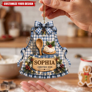 Personalized Baking Apron Acrylic Christmas Ornament, Gift for Home Baker