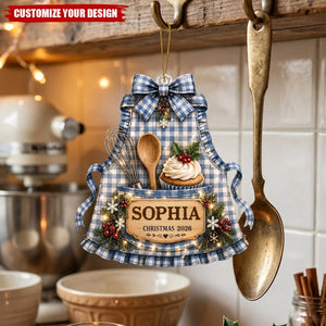 Personalized Baking Apron Acrylic Christmas Ornament, Gift for Home Baker