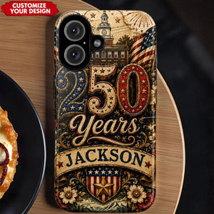 Retro American Freedom Independence Day Gifts - Personalized Smartphone Case