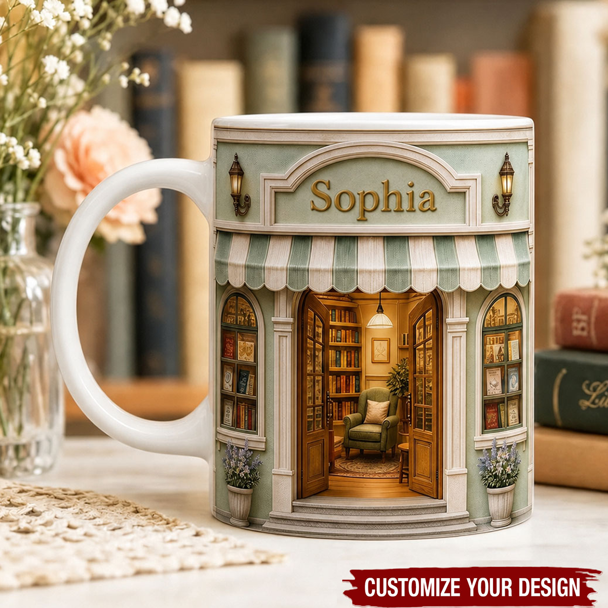 Custom Bookstore Coffee Mug, Cozy Gift for Book Lovers, Reading Lover Birthday Present