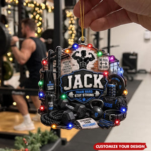 Personalized Fitness Acrylic Ornament, Gift for Gym Lovers
